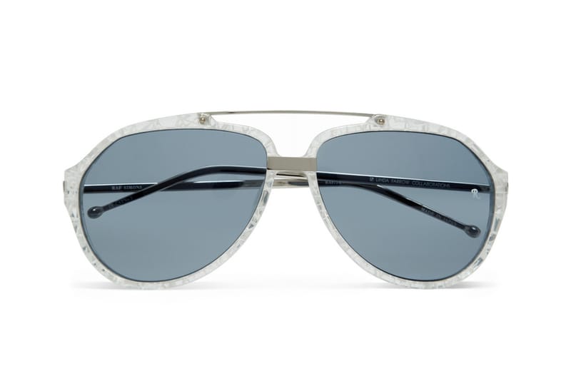 Raf Simons Cracked-Effect Aviator Sunglasses