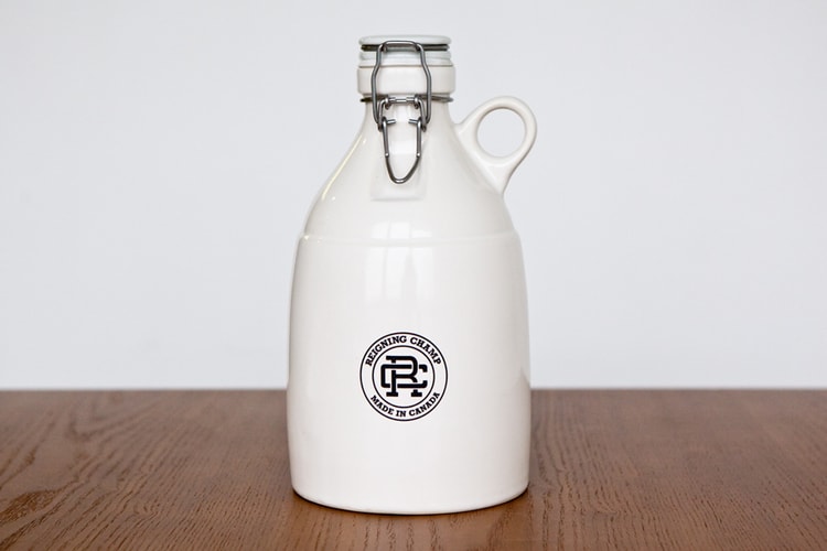 Reigning Champ x Portland Growler Co. 64 oz. White Loop-Gloss Growler