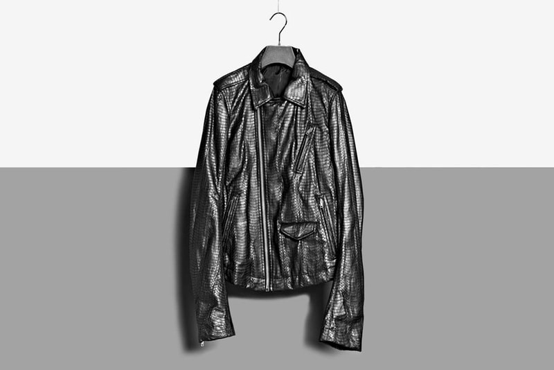 Rick Owens 2012 Spring/Summer Water Python Leather Biker Jacket 