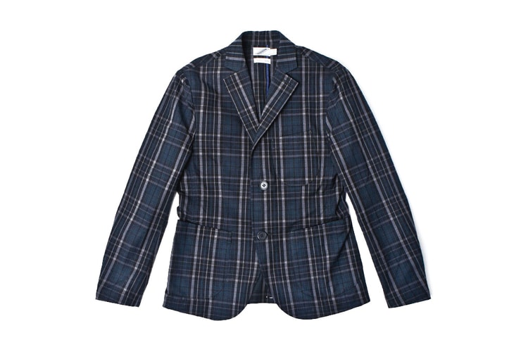02DERIV. 2012 Spring/Summer STUDENT JACKET-COTTON DARK CHECK