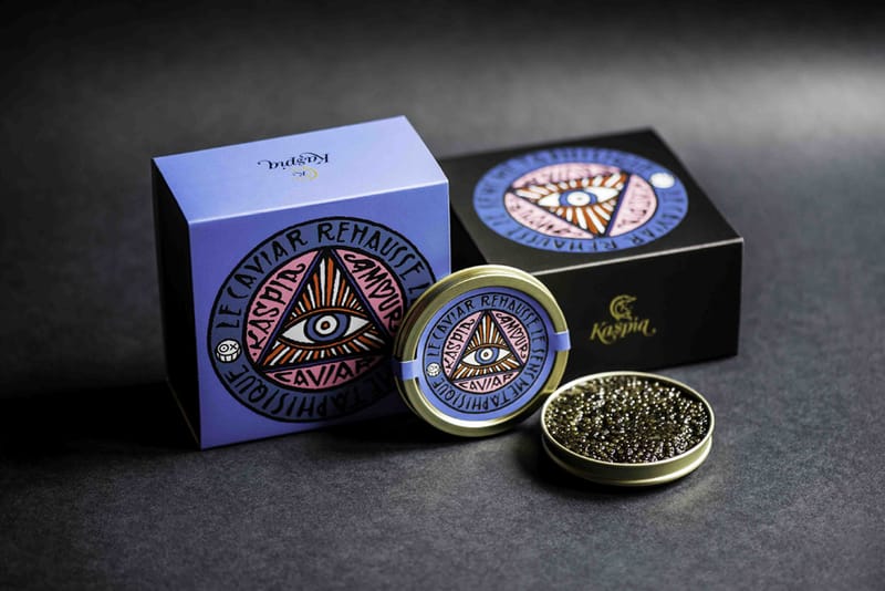 Andre Designs New Box Label for Caviar Kaspia