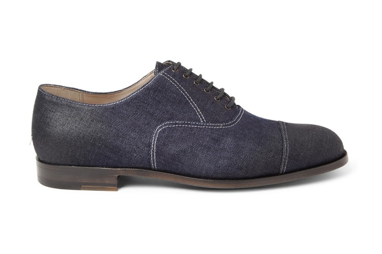Bottega Veneta Oiled Denim Oxford Shoe
