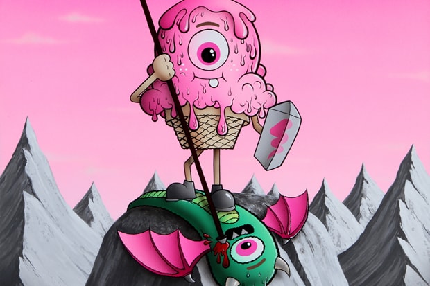 Buff Monster "Legend of the Pink Cherry" Exhibition @ Corey Helford Gallery