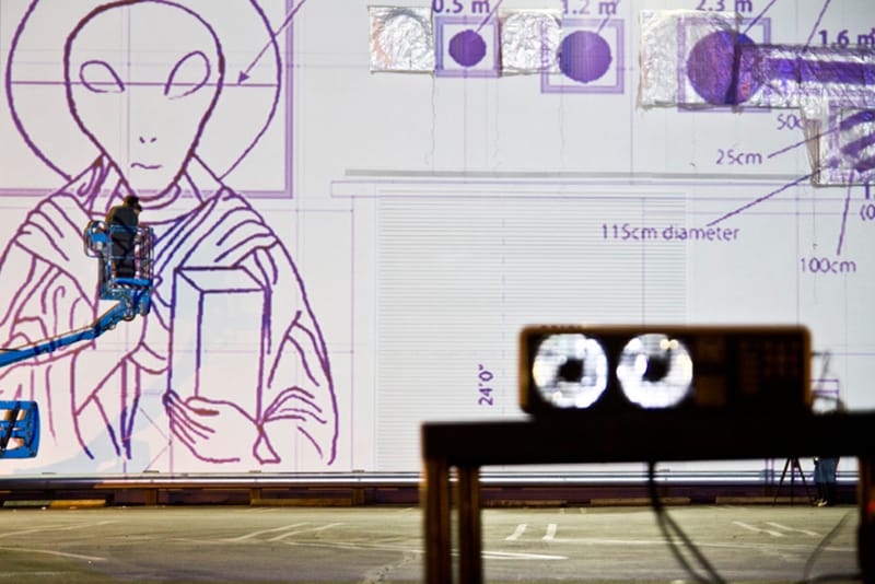 Cai Guo Qiang Sets Up Aliens and Explosives at the MOCA