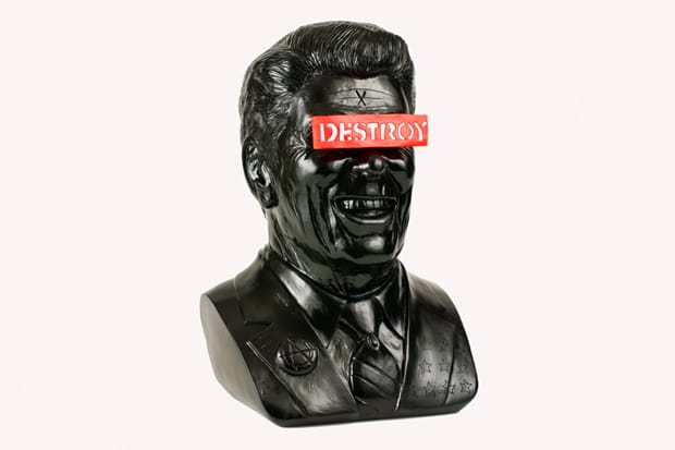 THE GIPPER YELLOW LIMITED EDITION DESIGNER VINYL ART BUST BY ARTIST FRANK KOZIK
