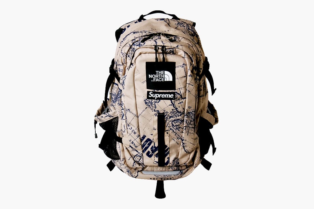 supreme north face map backpack