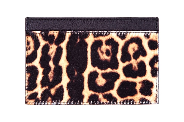 Yves Saint Laurent Leopard Print Calf-Hair Cardholder