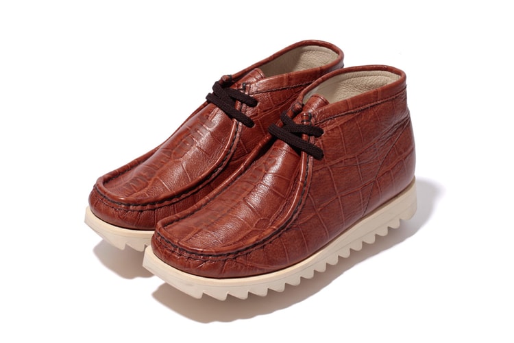 A Bathing Ape CROCODILE PATTERN MANHUNT BOOTS