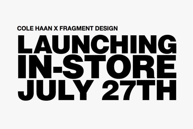 Cole Haan x fragment design Announcement