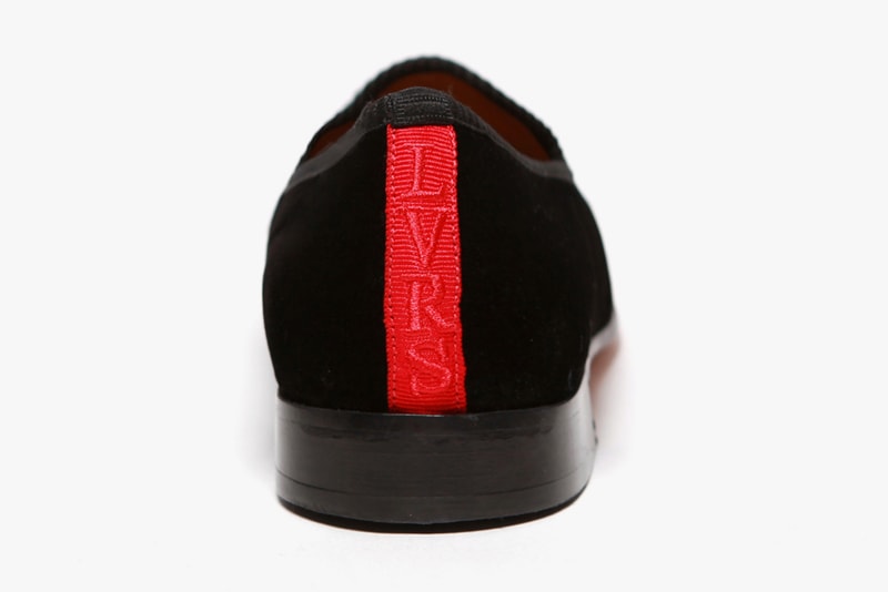 Theophilus London x Del Toro Rose Crest Black Velvet Slipper