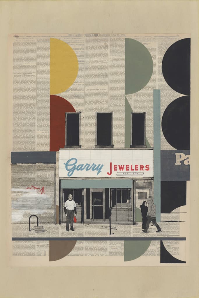 Evan Hecox "Dark Island" Painted Newspaper Prints