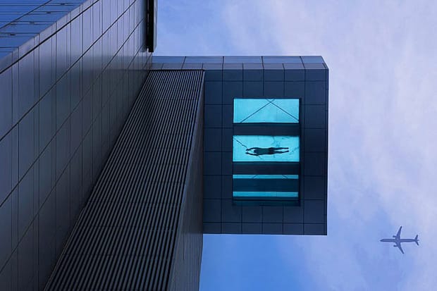 Holiday Inn Shanghai 24th Story Glass Bottom Swimming Pool