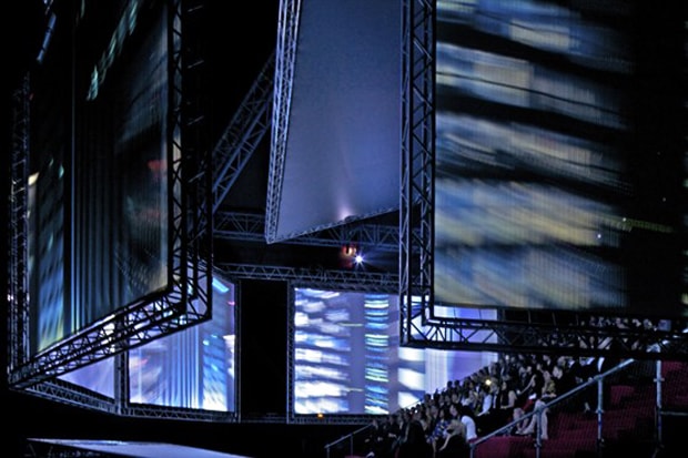 Kanye West's Seven-Screen "Cruel Summer" Pyramid by OMA 