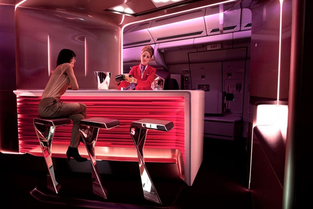 Virgin Atlantic Airways Upper Class Bar and Cabin by VW+BS Studio