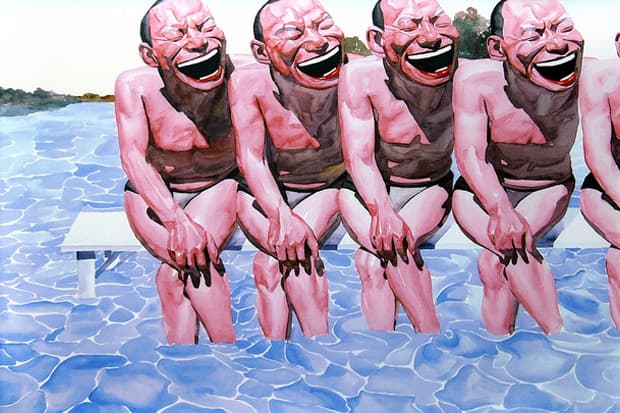 Yue Minjun Series of Lithographs @ Carmichael Gallery
