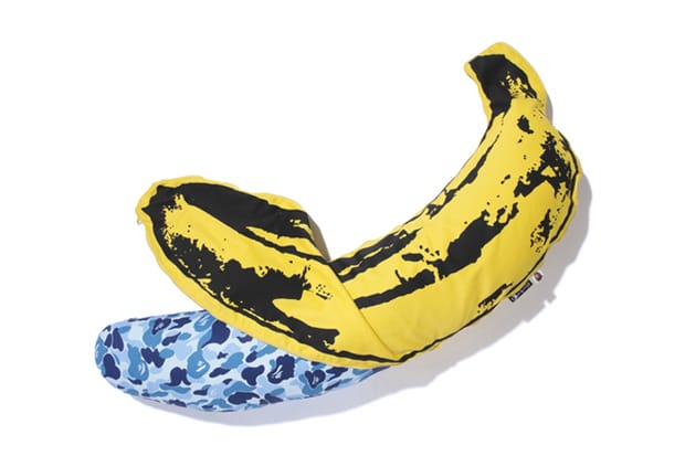 Andy Warhol x Medicom Toy x A Bathing Ape 2012 CAMO BANANA Pillow Further Look