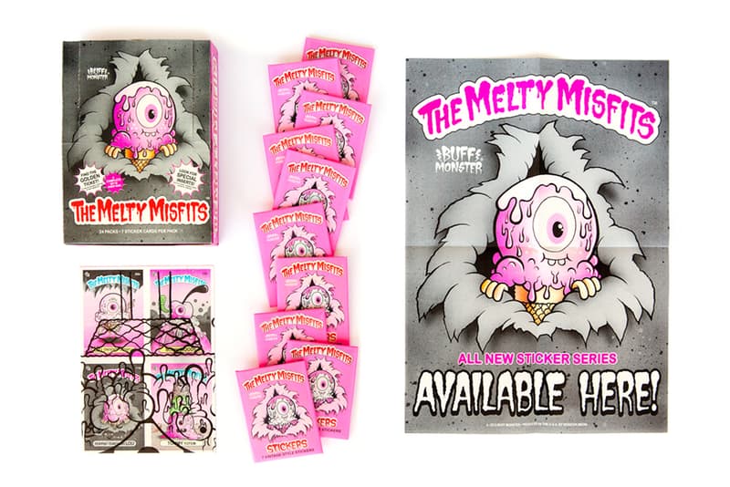 Buff Monster "The Melty Misfits" Collectible Sticker Cards