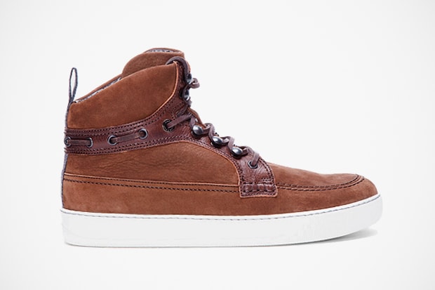 Lanvin Brown Suede Boat Sneakers