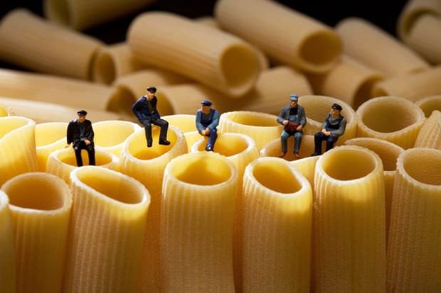 Miniature People Playing with Food by Christopher Boffoli