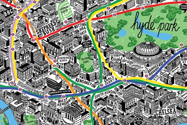 "London by Hand" Offers a Series of Hand-Drawn Maps of London