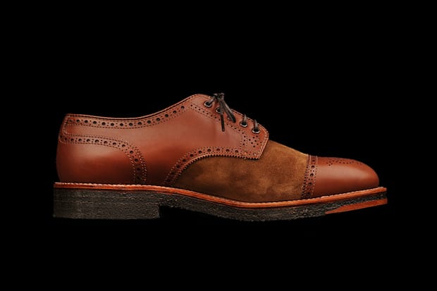 Alden 2012 Bluxome Two Tone Straight Tip Medallion Toe Spectator