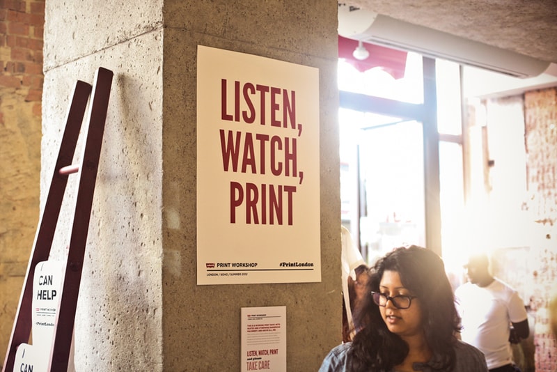 Levi's Print Workshop in London with Anthony Burrill