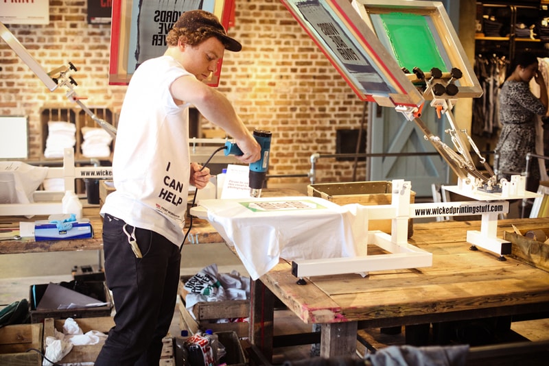 Levi's Print Workshop in London with Anthony Burrill