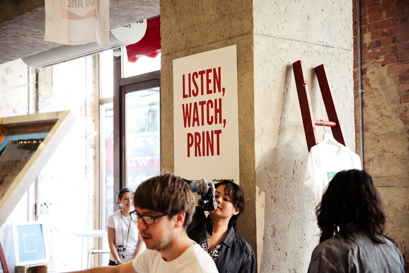 Levi's Print Workshop in London with Anthony Burrill