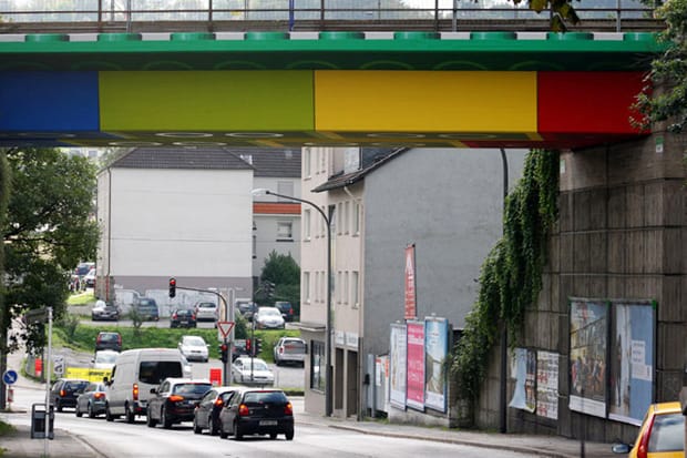 Megx Creates LEGO Bridge in Germany