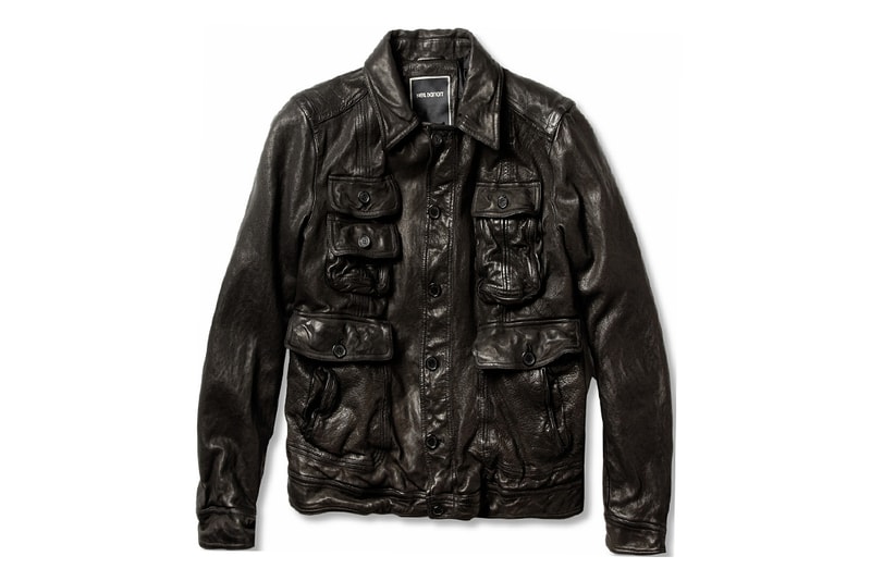 Neil Barrett Padded Textured Leather Jacket 