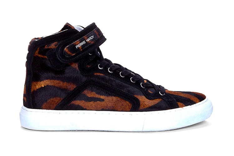 Pierre Hardy 2012 Fall/Winter Tiger Print Calf Hair Mid-Top Sneaker