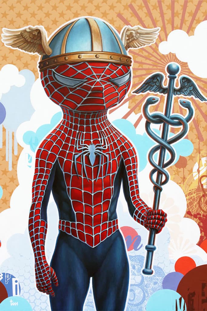 Tim Maclean Mixes Superheroes with Mythological Figures in "Fragments & Phantoms" Exhibition