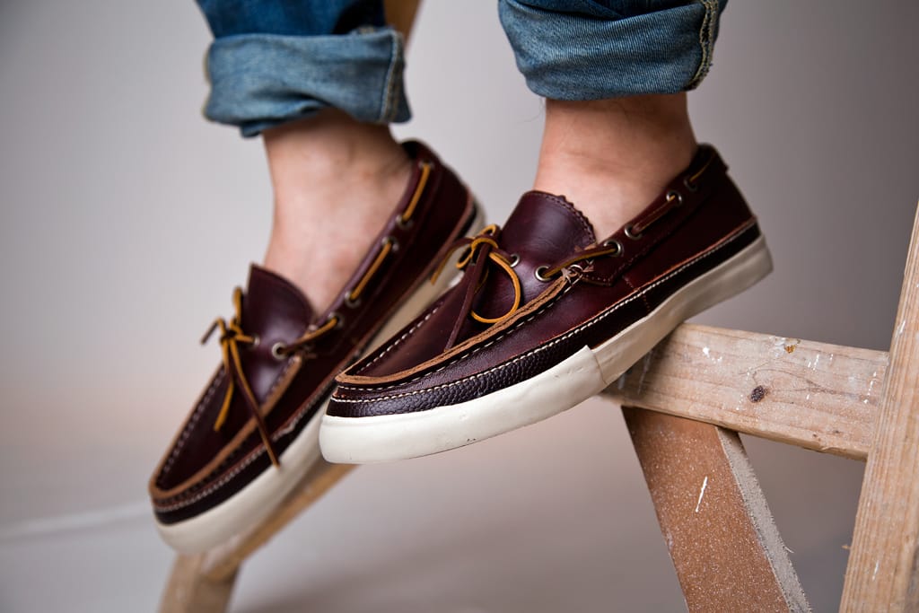 vans leather boat shoes