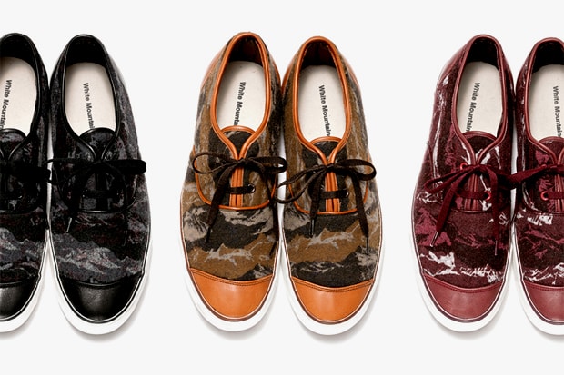 White Mountaineering 2012 Fall Flannel Camouflage Leather Low
