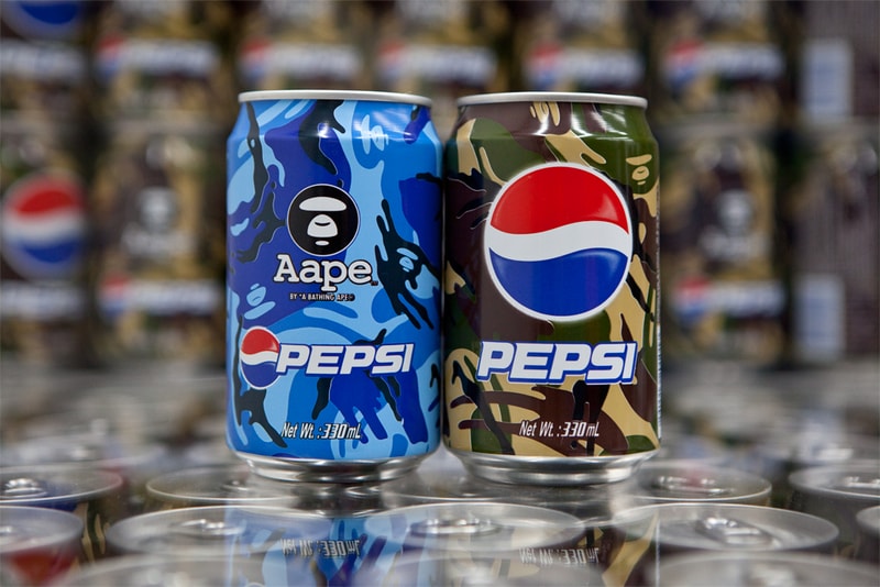 AAPE by A Bathing Ape x Pepsi 2012 "MOONFACE CAMO" Cans