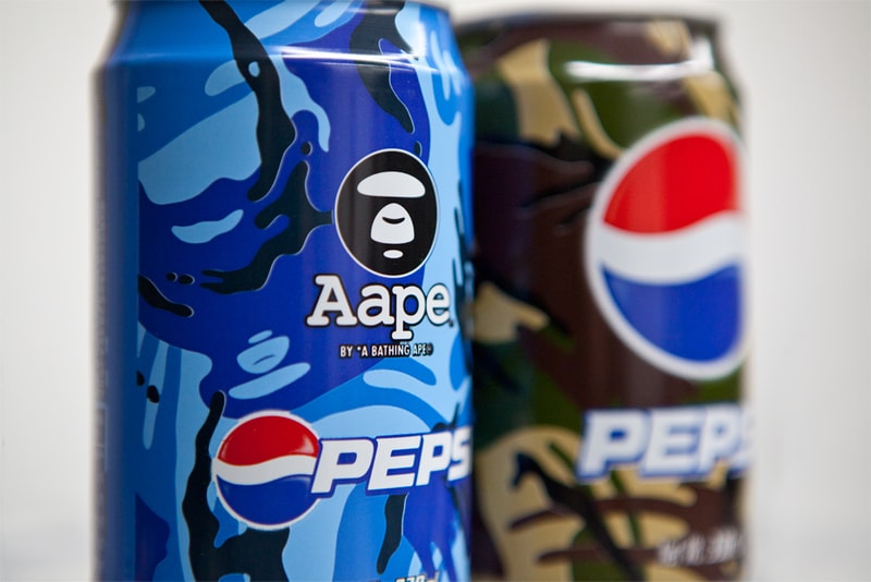 AAPE by A Bathing Ape x Pepsi 2012 "MOONFACE CAMO" Cans