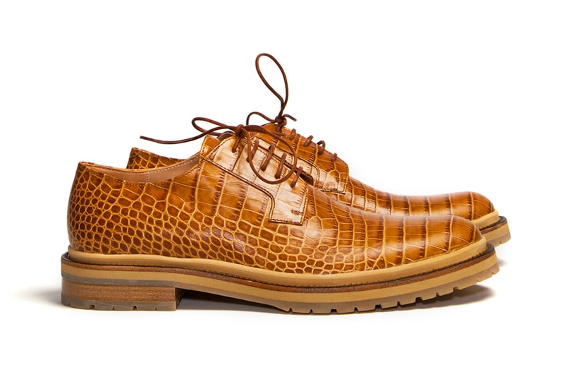 Dries Van Noten Structure Rust Derby Shoes