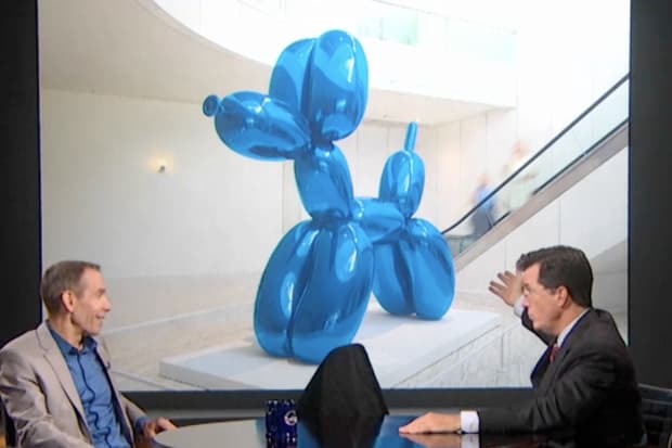 Jeff Koons Makes an Appearance on The Colbert Report