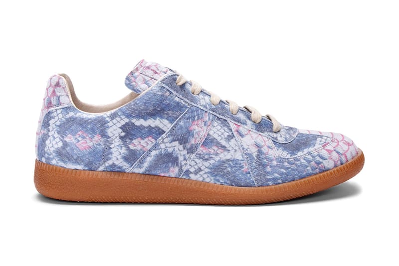 Maison Martin Margiela Suede Python Print Sneakers