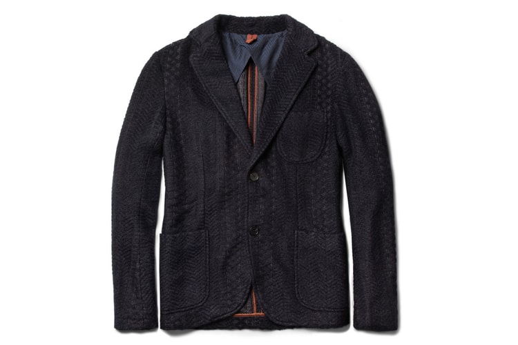 Missoni Unstructured Zigzag-Knit Mohair and Wool-Blend Blazer