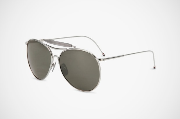 Thom Browne Shiny Silver Sunglasses