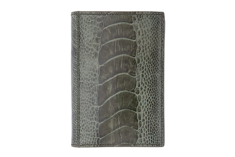 Yves Saint Laurent Olive Ostrich Wallet