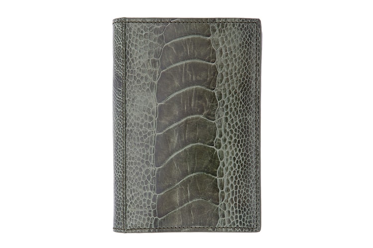 Yves Saint Laurent Olive Ostrich Wallet
