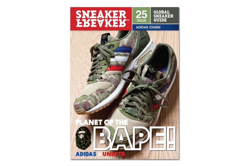 BAPE x UNDFTD x adidas ZX5000 on the Cover of Sneaker Freaker Issue 25