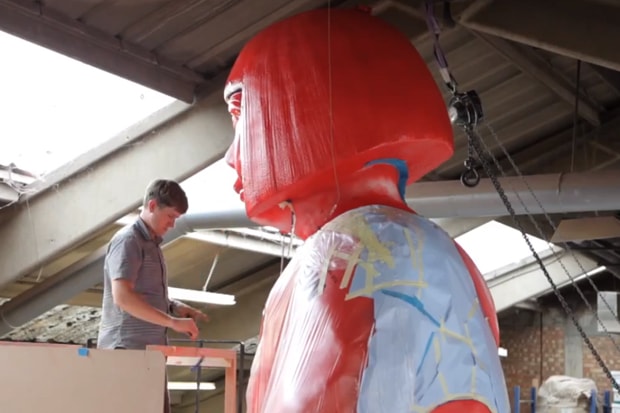 Louis Vuitton Show the Making of a Giant Yayoi Kusama Statue