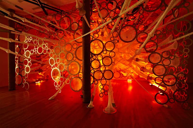 Nike Reveals NYC Flyknit Collective myThread Pavilion by Jenny Sabin