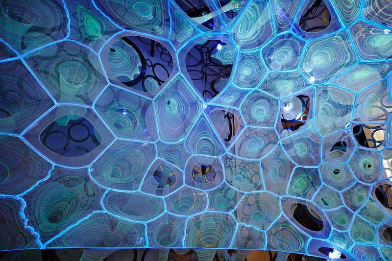 Nike Reveals NYC Flyknit Collective myThread Pavilion by Jenny Sabin