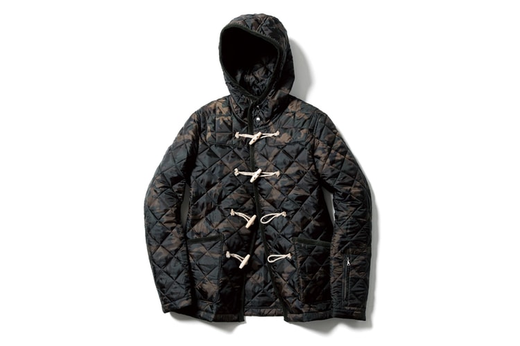 SOPHNET. CAMOUFLAGE QUILTING DUFFLE BLOUSON