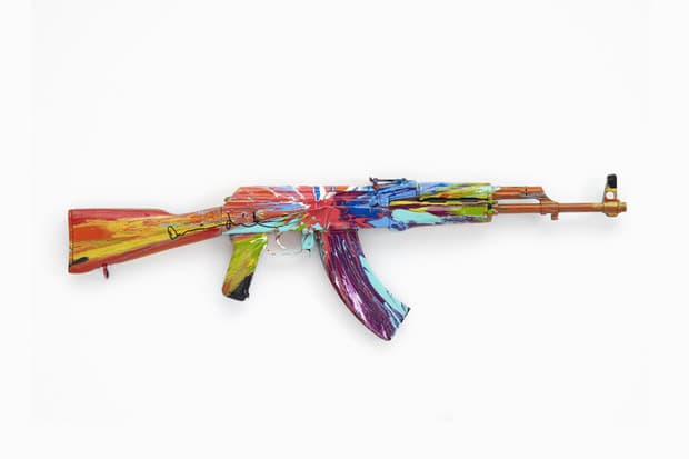 Damien Hirst's "Spin AK47 for Peace Day"