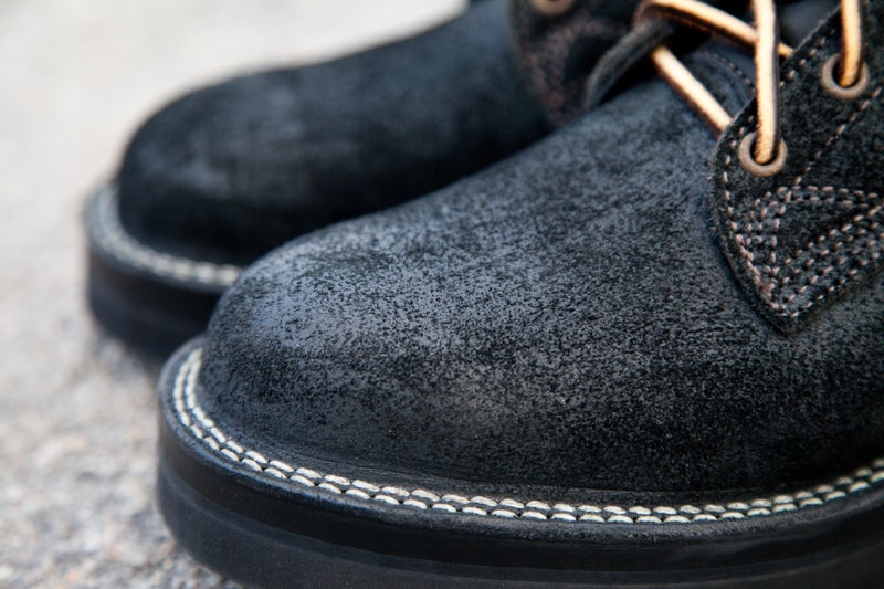 Viberg Black Oil Rough Out Bobcat Suede Boots